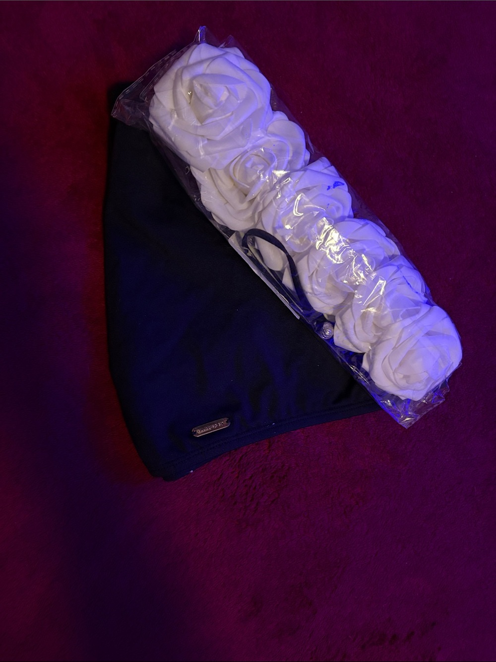 Women’s Swimsuit Bikini bottoms w/ White Flower Rose Crown